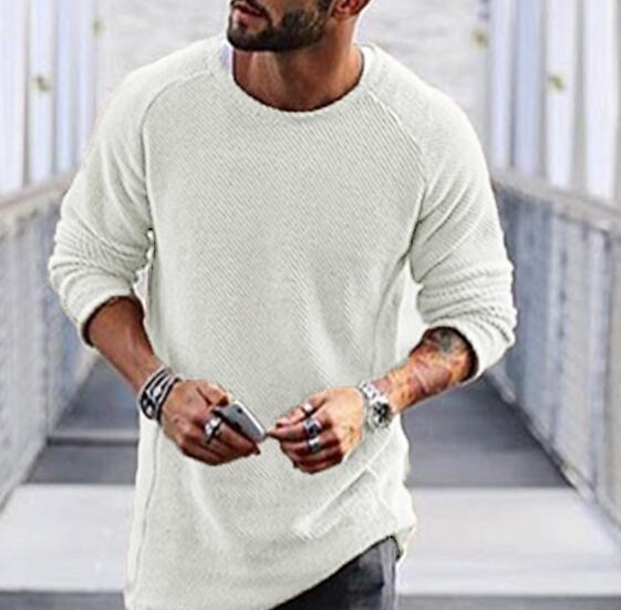 Men's Sweaters, Round Neck Long Sleeves, Bottoming Shirts, Sweaters