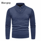 Men's Undershirt Slim Fit Fleece-lined Fake Two Pieces Sweaters