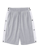 Men's classic trendy loose-fitting casual sports shorts with full side buttons