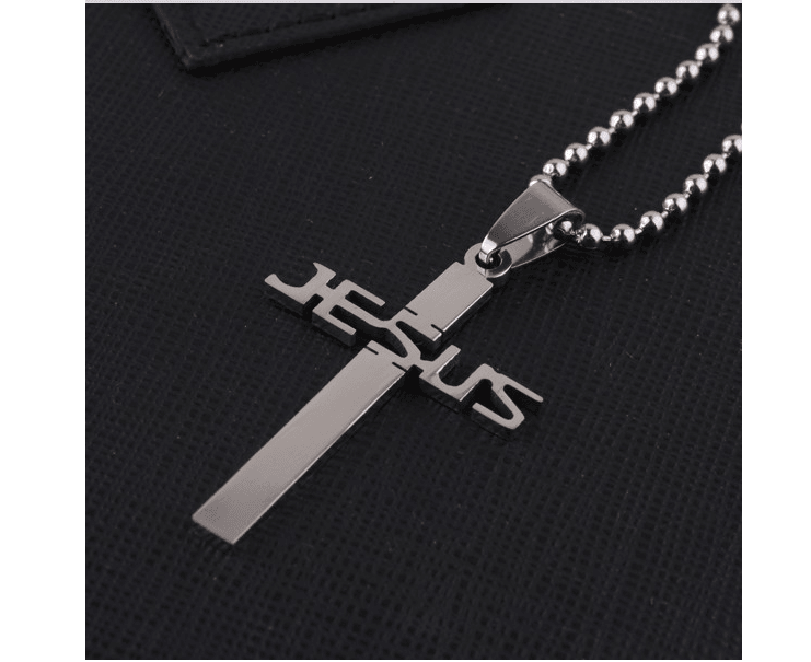 Men's necklace personality men's titanium steel jewelry cross necklace men