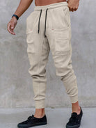 Men's new sports pants, loose legged, multi-pocket casual trousers