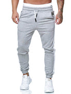 Men's sports color block casual trousers