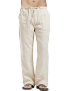 Men's woven all-match linen casual trousers