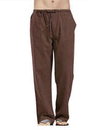 Men's woven all-match linen casual trousers