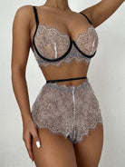 Mesh Bra Perspective Underwear Set