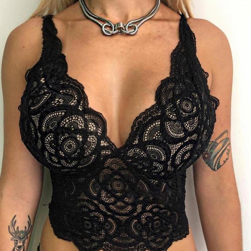 Mesh See-through Lace Underwear Bra