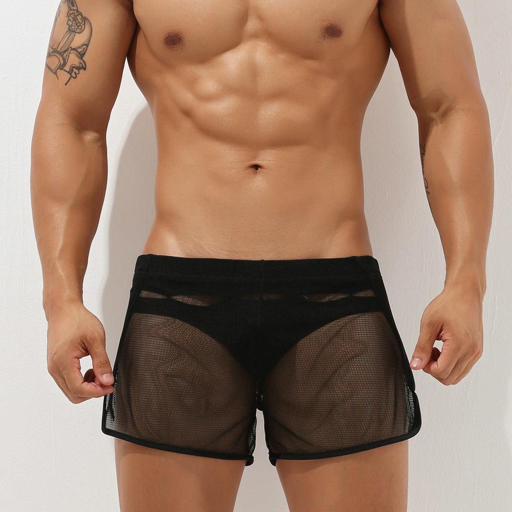 Mesh men's boxers offer a sexy yet comfortable option for home wear or casual outings.