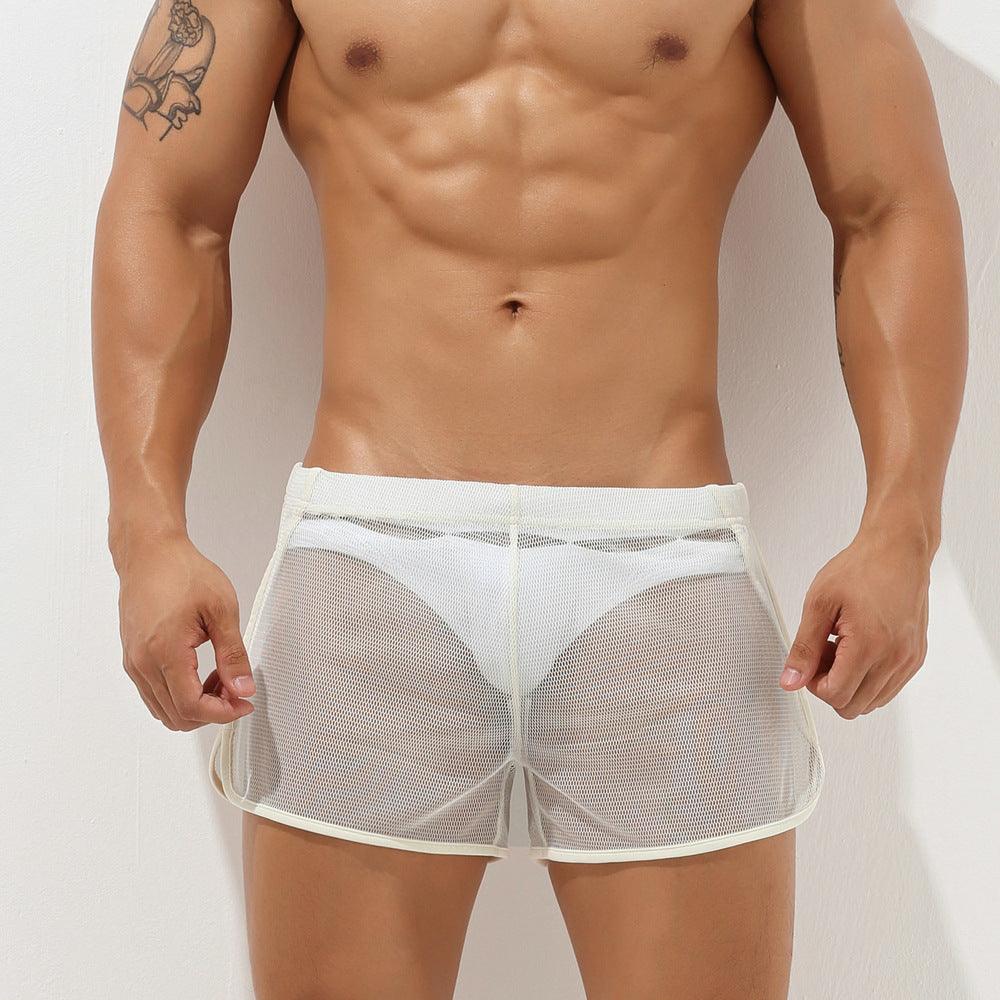 Mesh men's boxers offer a sexy yet comfortable option for home wear or casual outings.