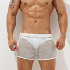 Mesh men's boxers offer a sexy yet comfortable option for home wear or casual outings.