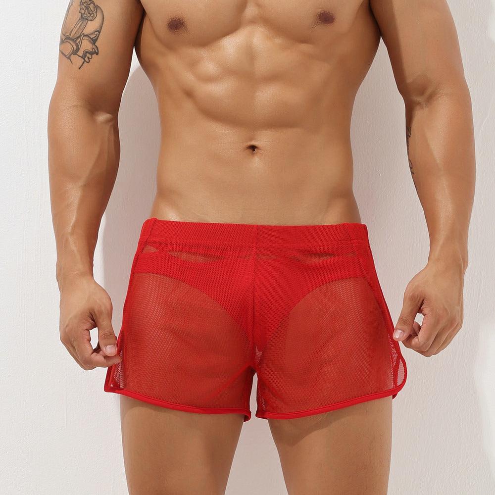 Mesh men's boxers offer a sexy yet comfortable option for home wear or casual outings.