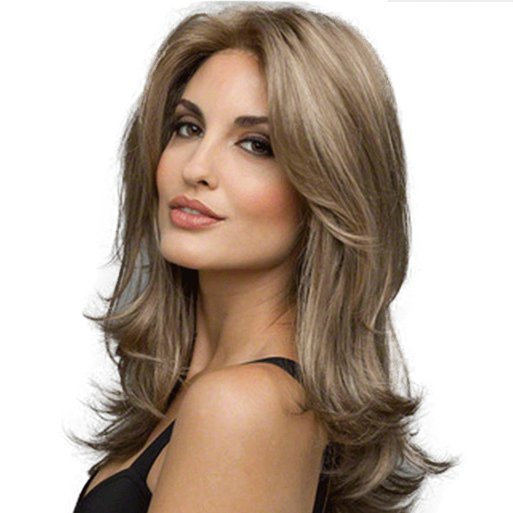 Mid-length Fashion Women's Mid-length Curly Hair Synthetic Wigs