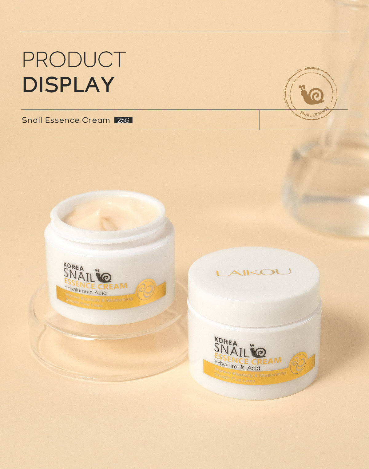 Moisturizing Skin Care Products Laikou Snail Cream