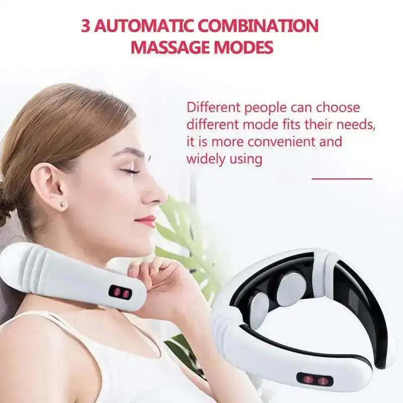 Neck Massager: Cervical Vertebra. Targets neck, 2 contacts, providing effective relief.