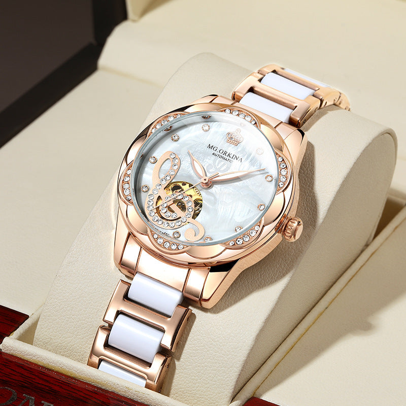 New Designer Mechanical Watches Women Luxury Top Brand Ceramic