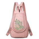 New Embroidery Orchid Women Backpack Casual