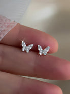 New Fashion Niche Design Butterfly Silver Needle Earrings