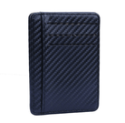 New Fashion Pu Leather Carbon Fiber Wallet Mini Slim Wallets Business Men Credit Card ID Holder with RFID Anti-chief Purse