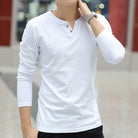 New Long Sleeve Autumn Linen T Shirts Male Casual Men Top