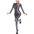 New See-through Shiny Silky Long Sleeve Body-shaping Corsets