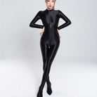 New See-through Shiny Silky Long Sleeve Body-shaping Corsets