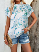 New fashionable women's casual printed short-sleeved tops