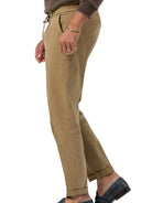 New men's trendy business straight solid color casual trousers