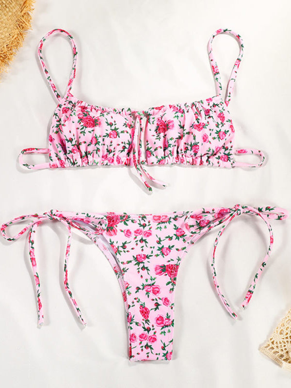 New sexy small fresh printed strap bikini