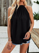 New style women's casual solid color sleeveless top