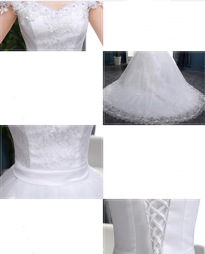 New wedding dress long tail bride dress