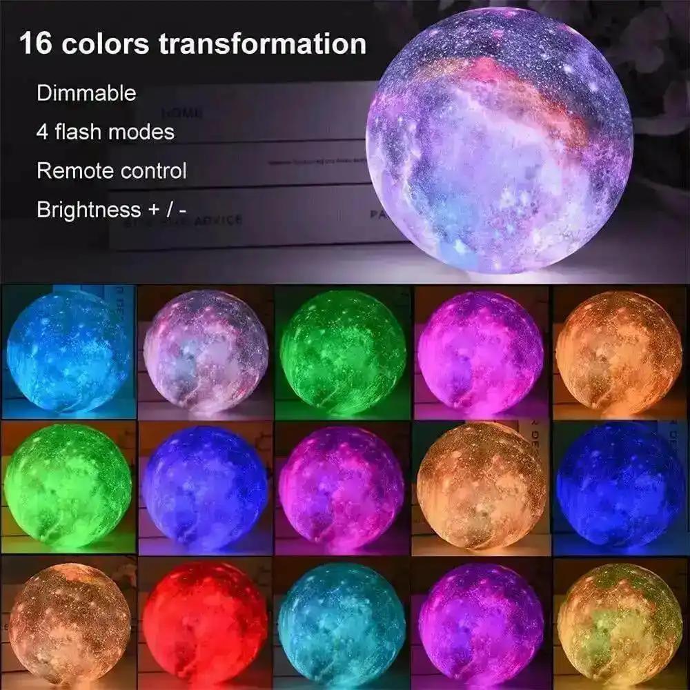 Night Light: 3D Galaxy, LED Night Light Touch Control, color changing, 16 colors.