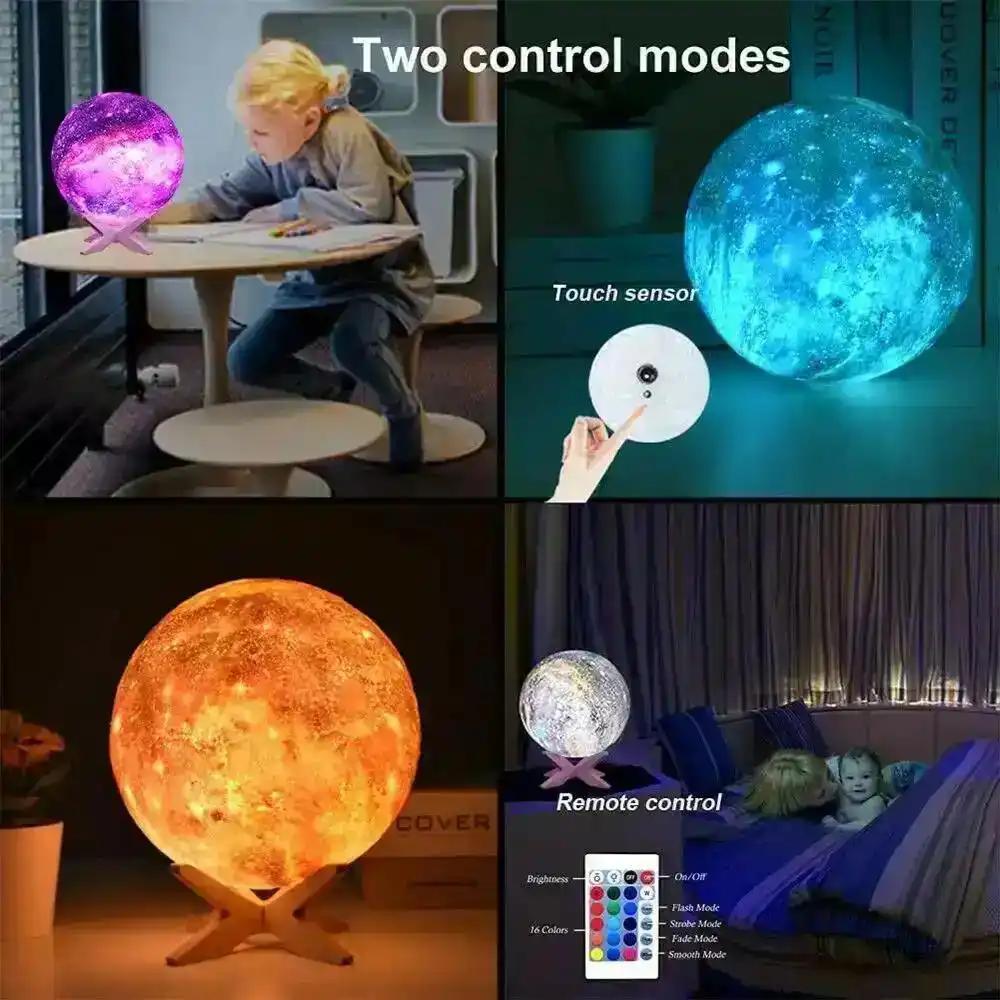 Night Light: 3D Galaxy, LED Night Light Touch Control, color changing, 16 colors.