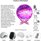 Night Light: 3D Galaxy, LED Night Light Touch Control, color changing, 16 colors.