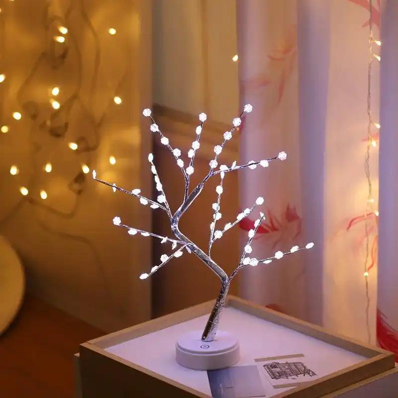 Night Light Tree: Pearl Starry Touch adjustable branches for ambiance.