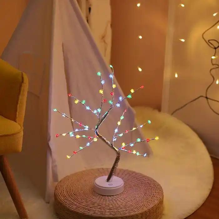 Night Light Tree: Pearl Starry Touch adjustable branches for ambiance.