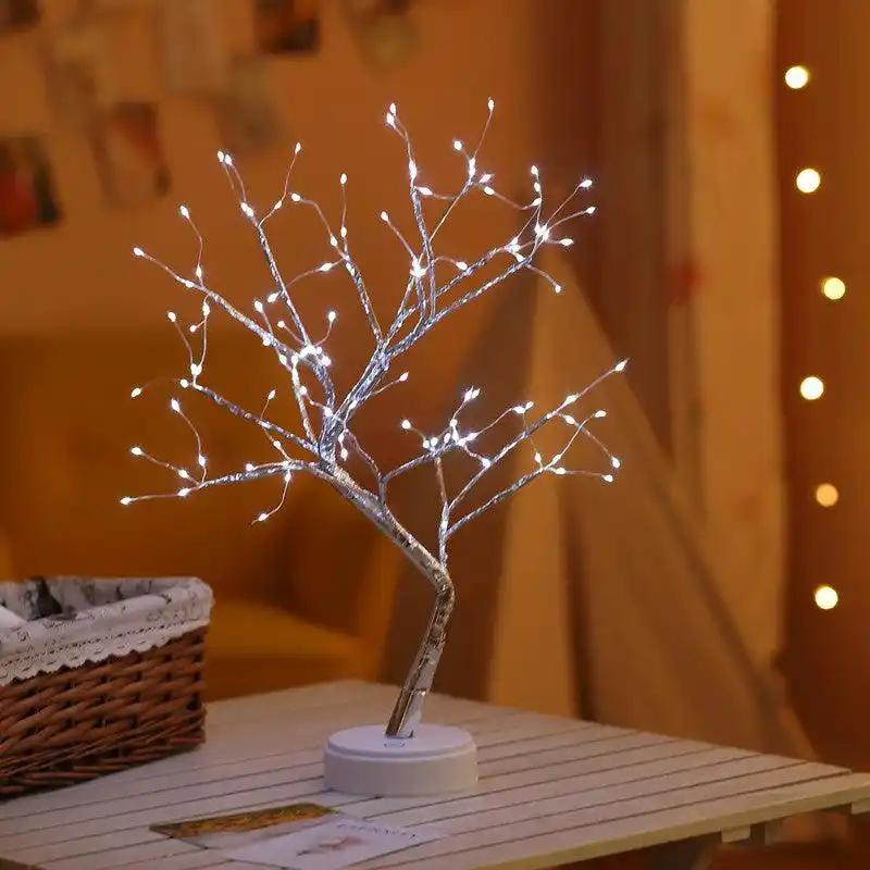 Night Light Tree: Pearl Starry Touch adjustable branches for ambiance.