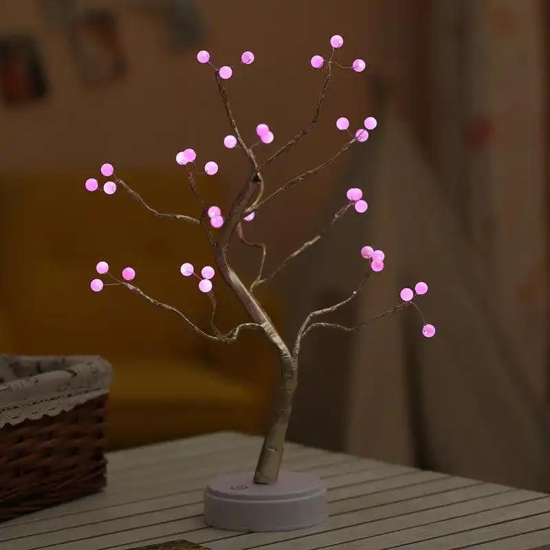 Night Light Tree: Pearl Starry Touch adjustable branches for ambiance.