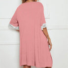 Pajamas: Lace Stretch Slip Nightdress Nightgown pajamas set, milk silk