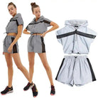 Patchwork Casual Shorts Women's Clothing Fashion Mesh Reflective