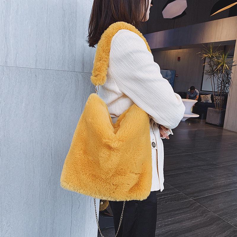 Plush women bag handbag