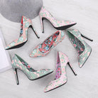 Pointed stiletto heels