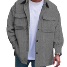 Polo Collar Men's Coat - Fashionable Workwear.