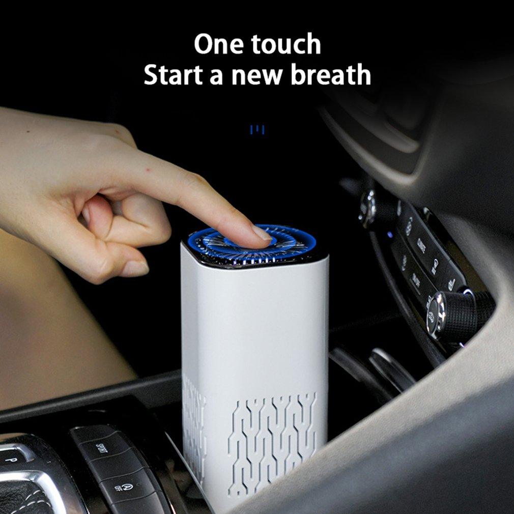 "Portable Car Air Purifier: Negative Ion Generator, Removes Formaldehyde, Dust, and Smoke. Freshens Air."