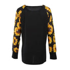 Printed T-shirt Sunflower Long Sleeve Top Leopard Camouflage