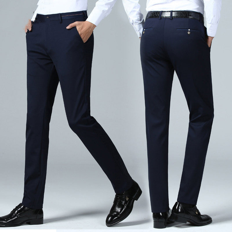 Professional Pants, Summer Silk Men'S Trousers, Business Suits, Korean Straight Trousers