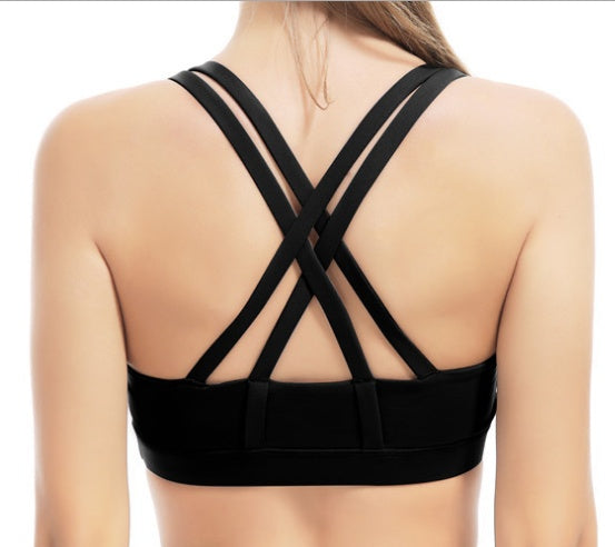 Professional Sport bra Top fitness gym women strappy vest seamless padded Yoga Bras training tank Top push up Running Underwear