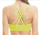 Professional Sport bra Top fitness gym women strappy vest seamless padded Yoga Bras training tank Top push up Running Underwear