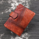 RFID Leather Retro Men's And Women's Horizontal Wiping Wallets First Layer Cowhide Retro Anti-magnetic Foreign Trade Wallet