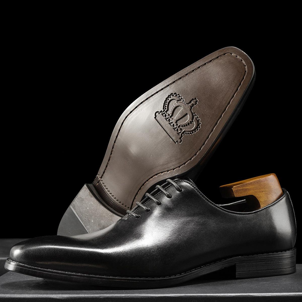 Regal Elegance: Elevate Your Ensemble with British-Inspired Groom Leather Shoes for Men.