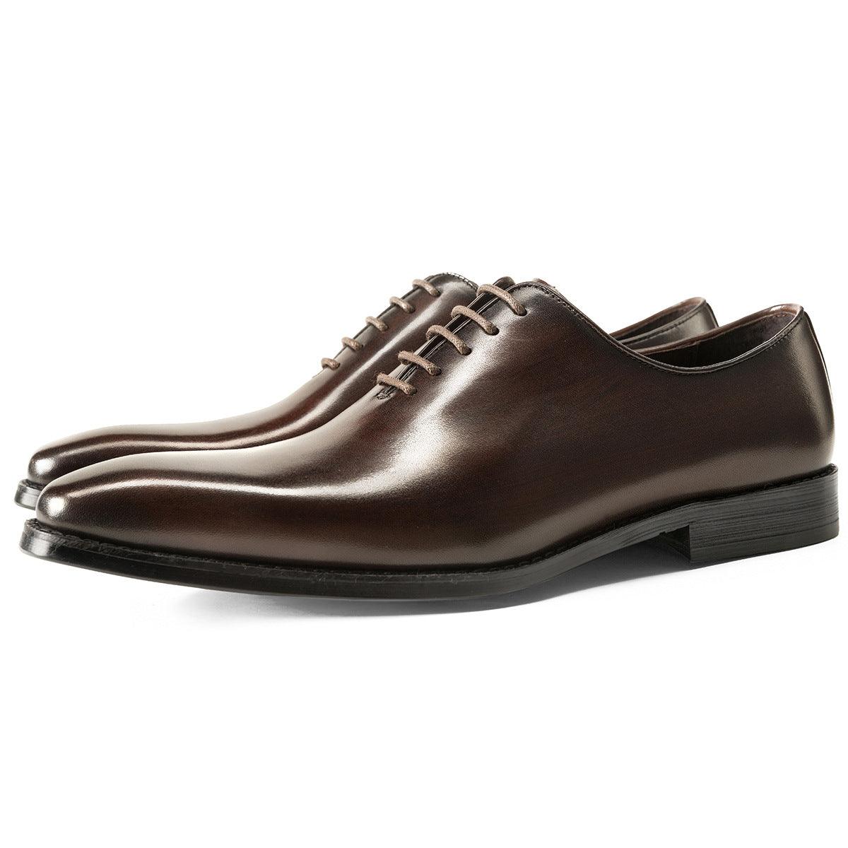 Regal Elegance: Elevate Your Ensemble with British-Inspired Groom Leather Shoes for Men.