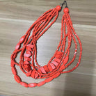 Retro Ethnic Style Colorful Wood Long Beaded Necklace